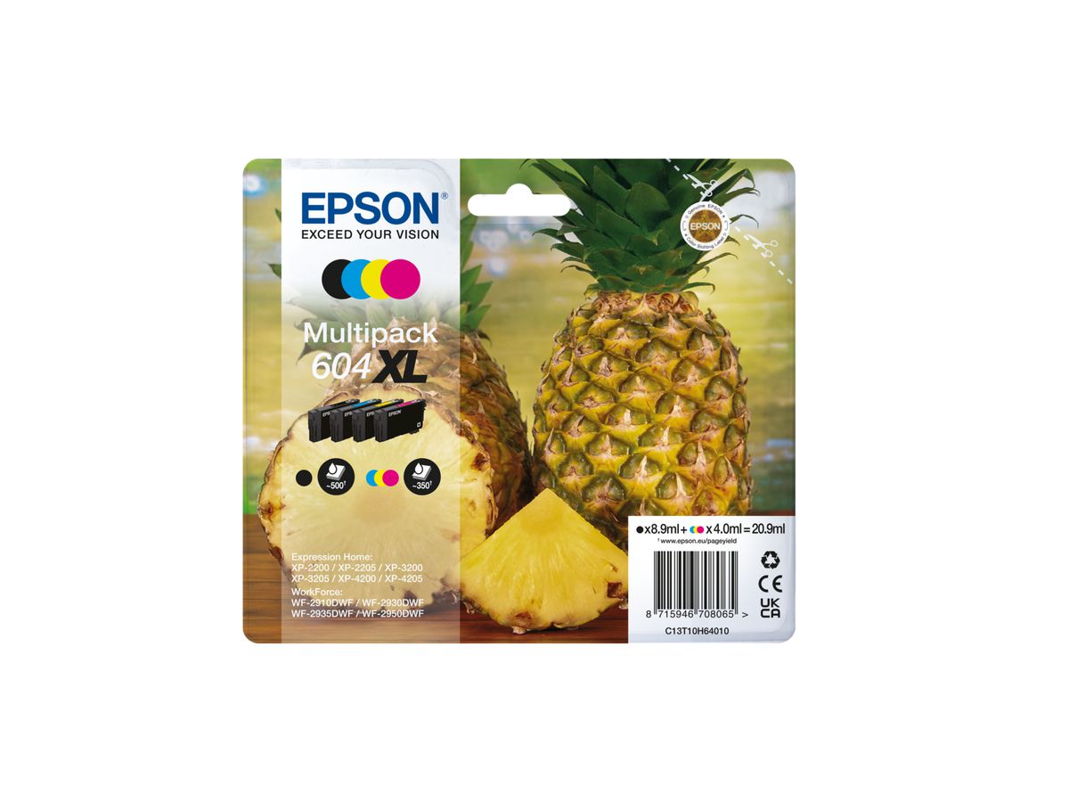 Epson 604XL inktcartridge 4 stuk(s) Origineel Hoog (XL) rendement Zwart, Cyaan, Magenta, Geel