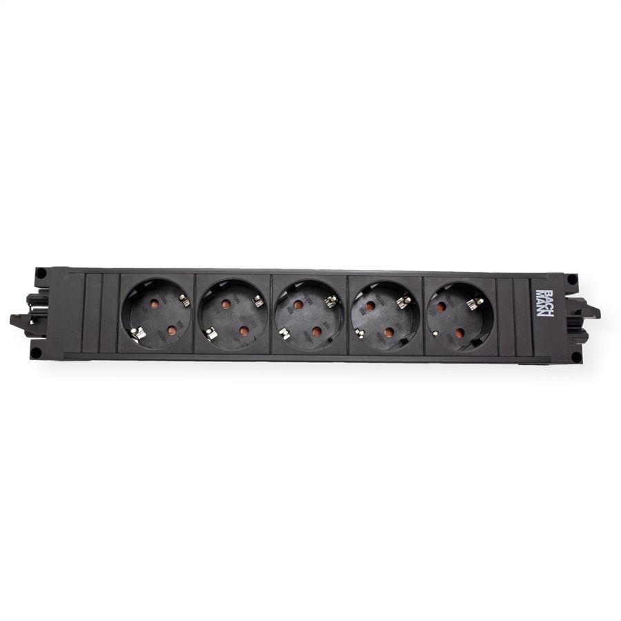 BACHMANN STEP BASE 5x earthing contact, black
