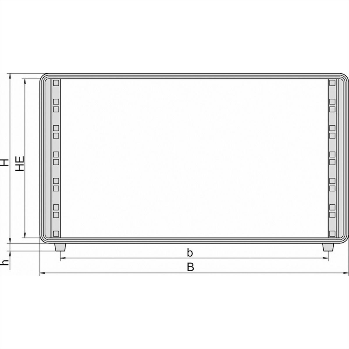 SCHROFF Comptec 19" Desktop Case, Unshielded, Steel Cover, 6 U, 84 HP, 300 mm