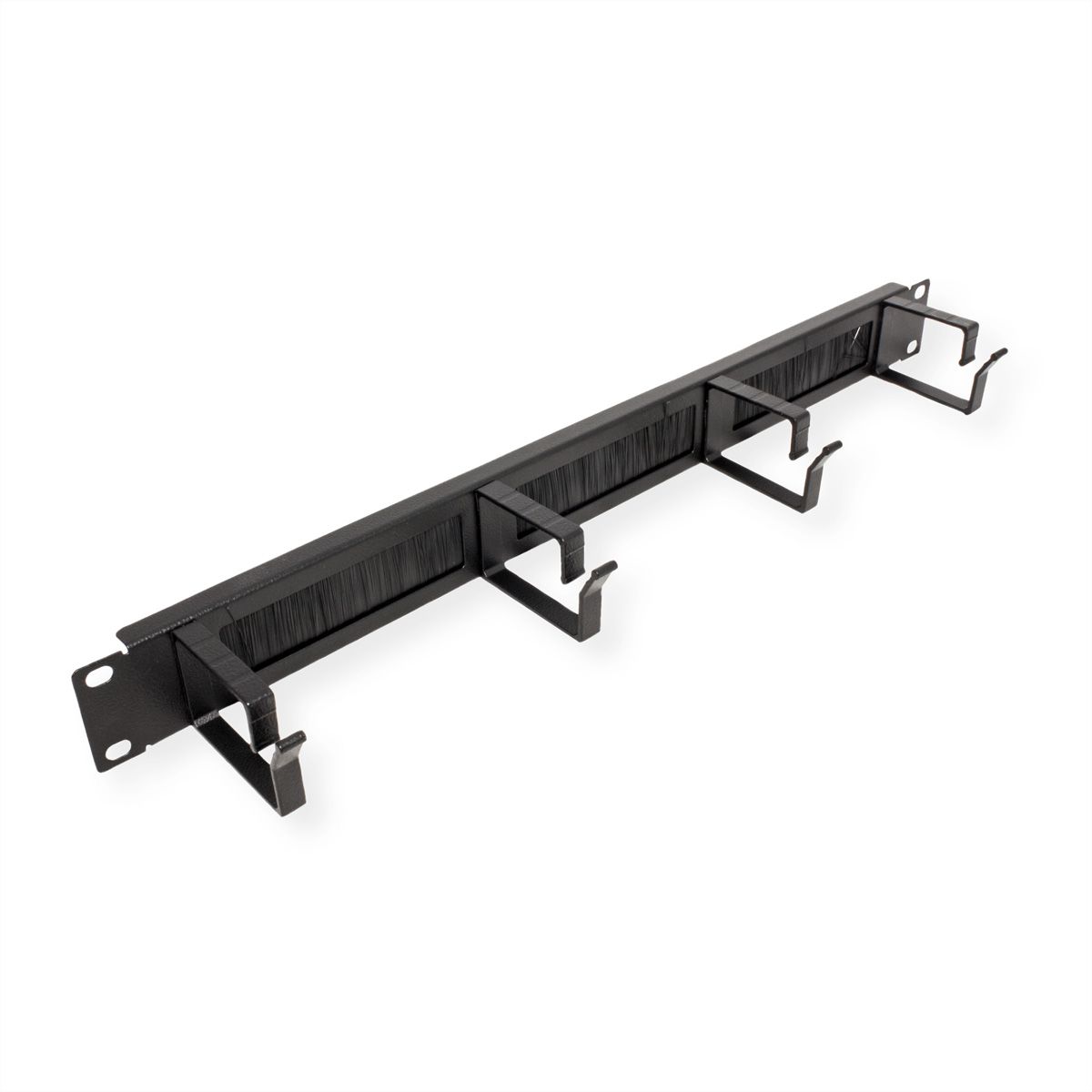 ROLINE 19-inch patch panel 1U, with brush strip 44x60mm black