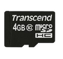 Transcend TS4GUSDC10 4GB MicroSDHC Class 10 memory card