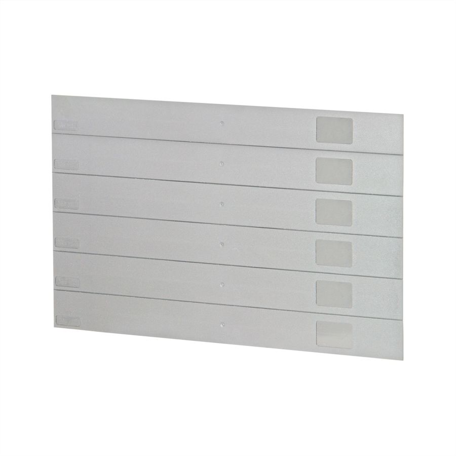 SCHROFF 19" Front Panel, Plastic, 6 U, RAL 7035, 10 Pieces