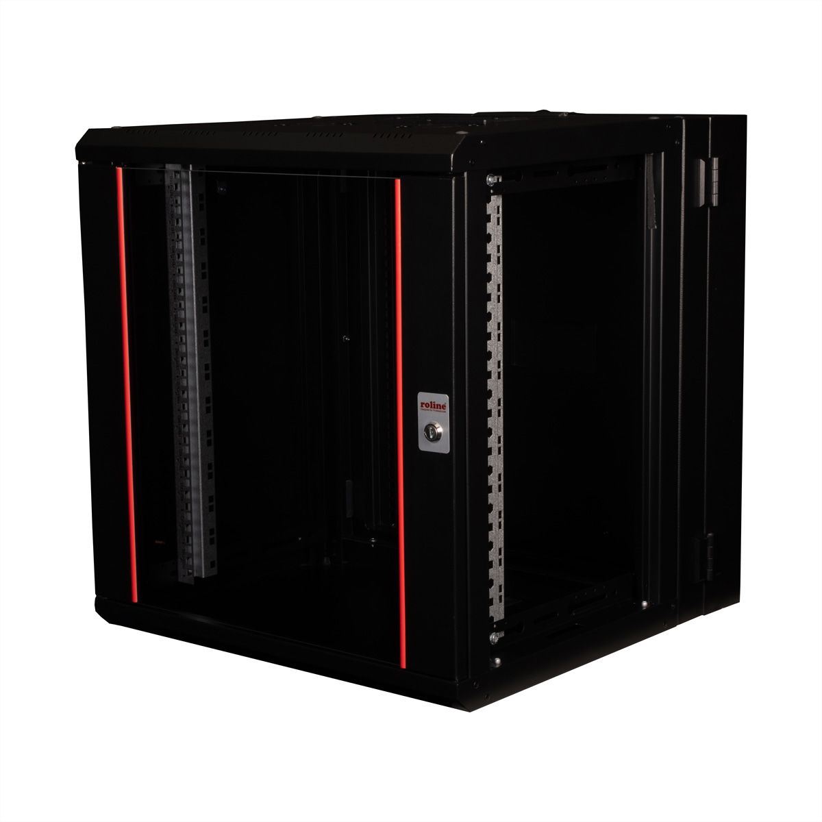 ROLINE 19-inch wall-mounted housing Pro 12 U, 600x600 WxD two-piece swivelling black