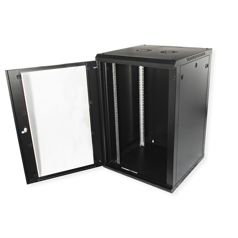 ROLINE 19-inch wandbehuizing Basic Plus 18U, 600x600 BxD zwart