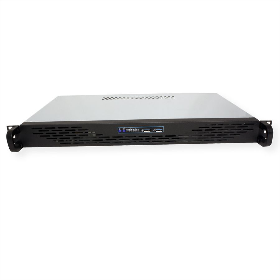 19" Server behuizing, 1UH, 1U-K-125L, zwart