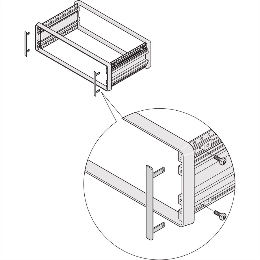 SCHROFF CompacPRO Opvulhoek, 4 HE