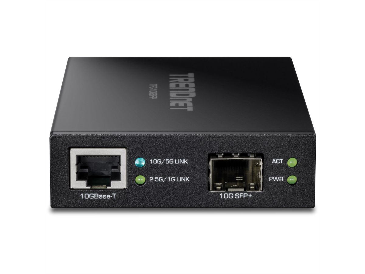 TRENDnet TFC-10GSFP mediaconverter, 10GBASE-T naar SFP+ glasvezel