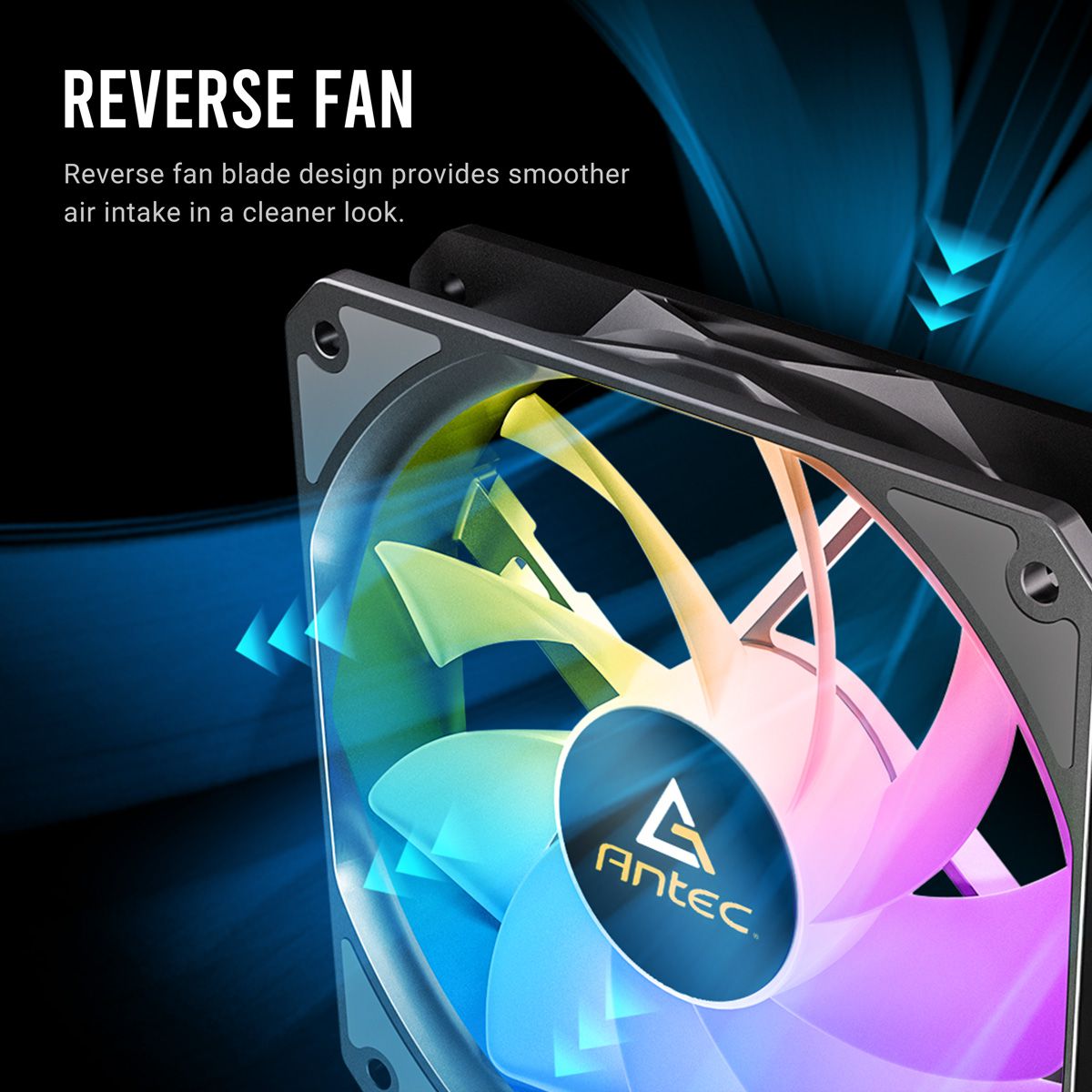 ANTEC P12R PWM ARGB REVERSE Fan PC Case Fan, black