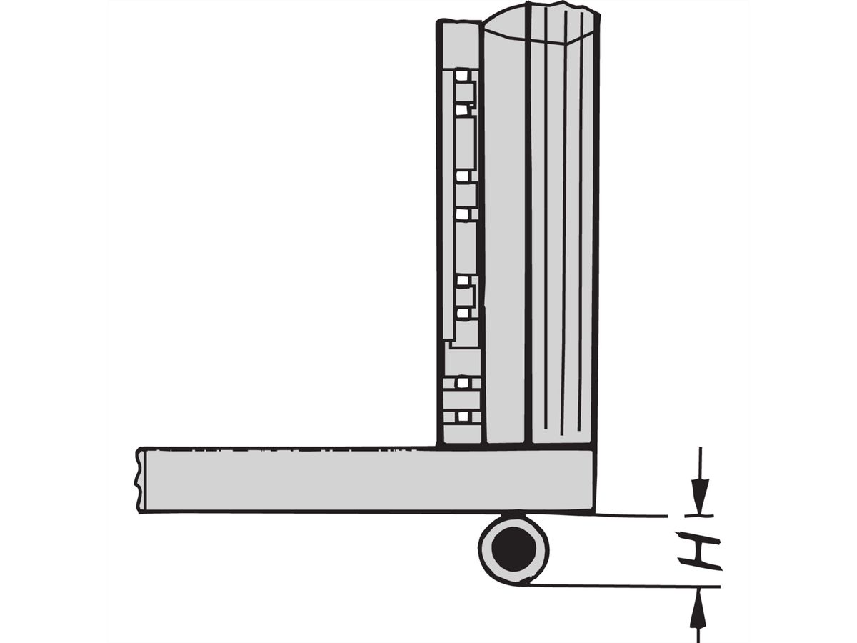SCHROFF Eurorack Zwenkwiel, 240 kg, 110 mm Hoogte