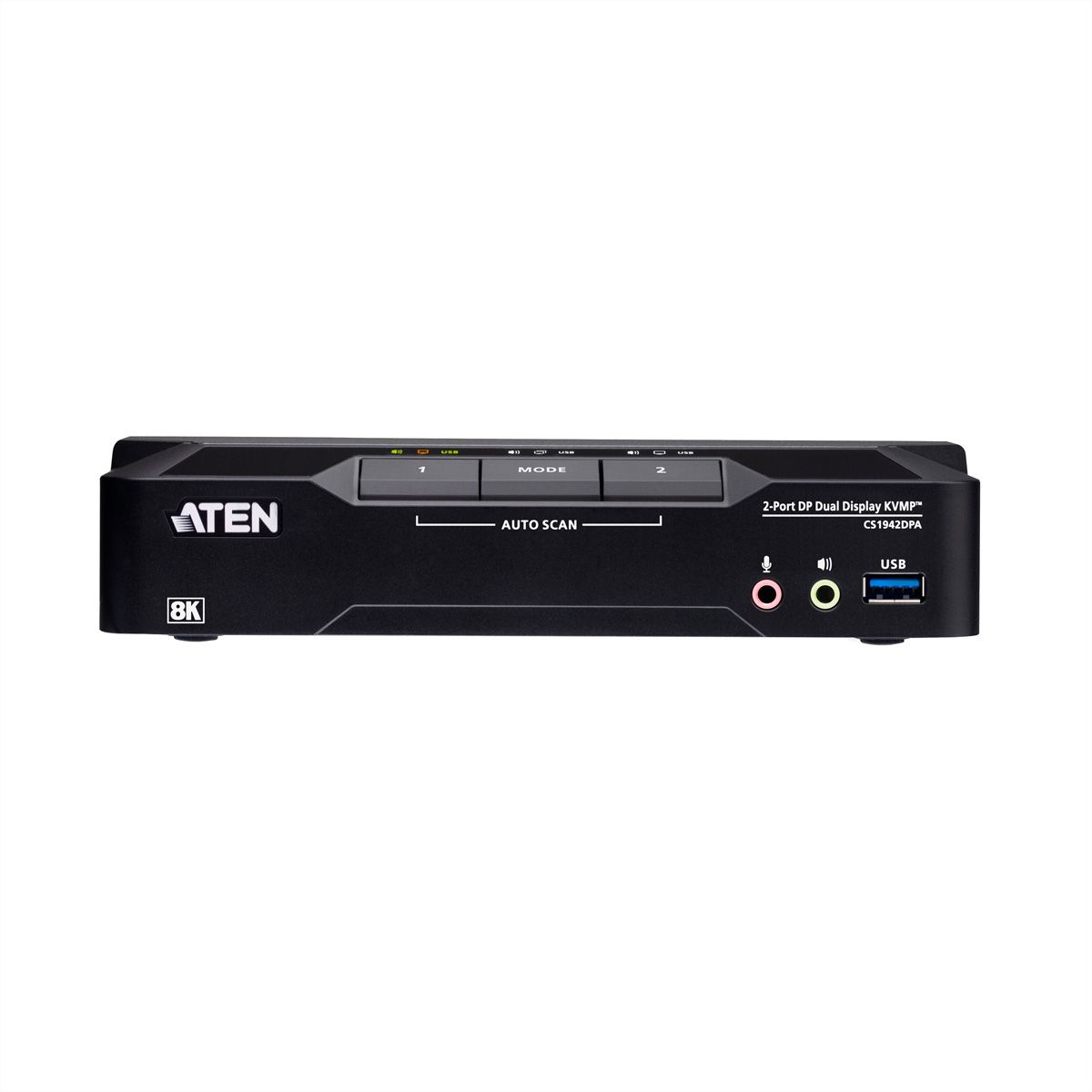 ATEN CS1942DPA 2-poorts USB 3.0 8K DP KVM, DUAL View