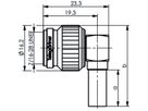 TELEGÄRTNER TNC Angle Plug, Crimp G1 (RG-58C/U) solder/crimp