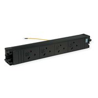 BACHMANN STAPPENSTEUN 4xUK 45° 3,15A GST18, zwart