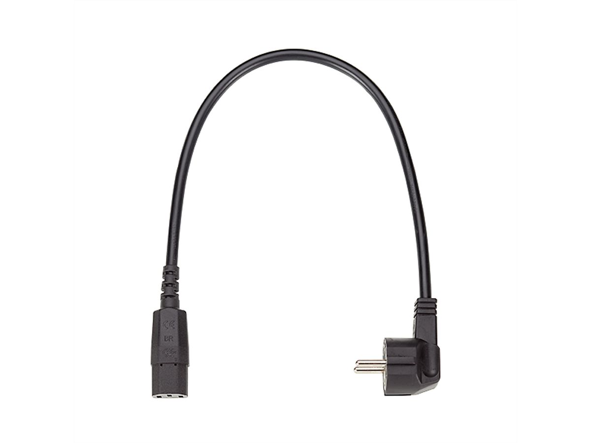 BACHMANN Stroomkabel, recht IEC-Female, zwart, 2 m