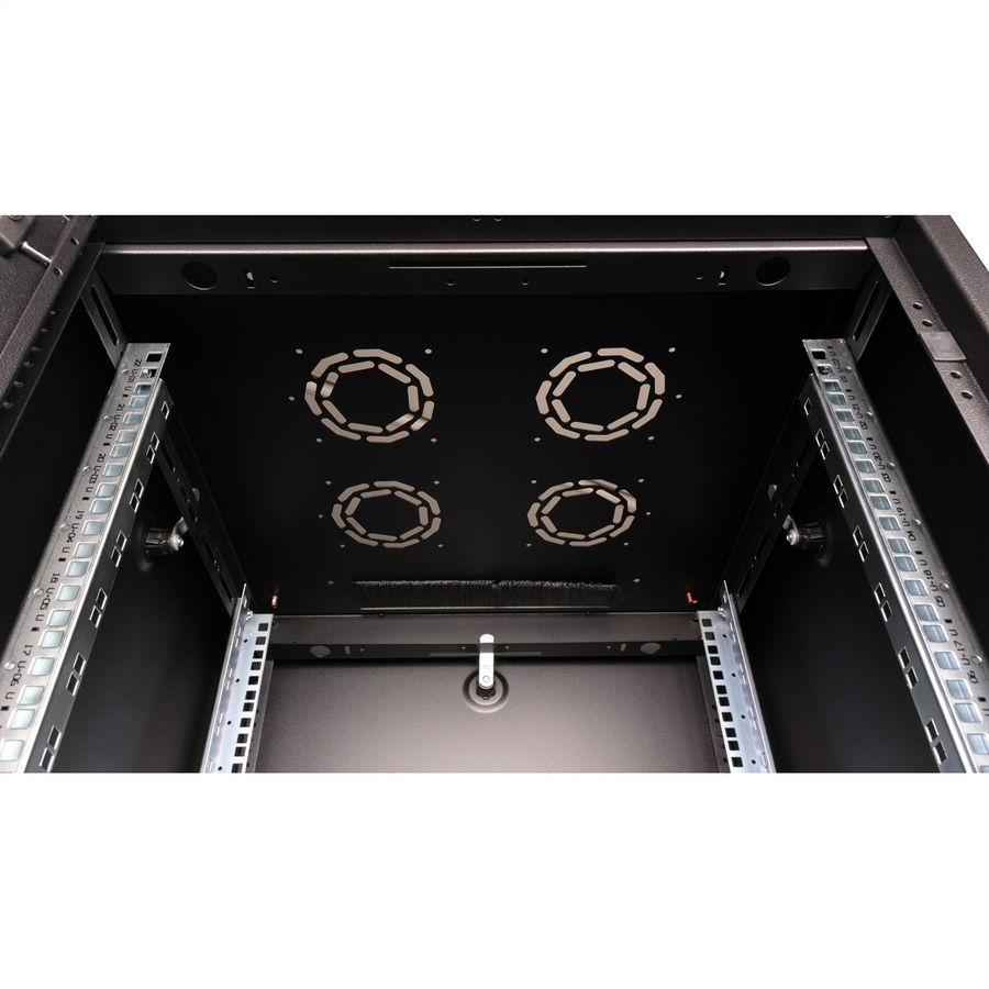 ROLINE 19-inch network cabinet Basic 22 U, 600x600 WxD Glass door black