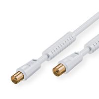 Antennekabel M/F, wit, 2,5 m