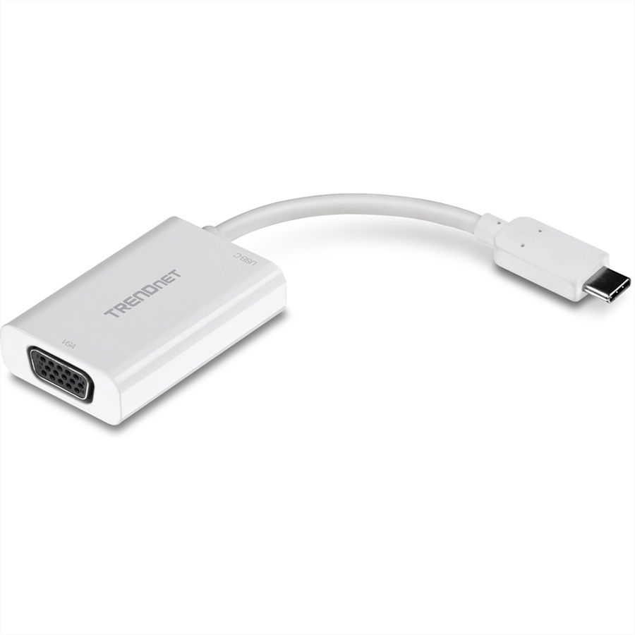 TRENDnet TUC-VGA2 USB-C VGA Wit kabeladapter/verloopstukje
