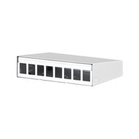 METZ CONNECT Keystone AP-behuizing 8-poorts zuiver wit RAL9010
