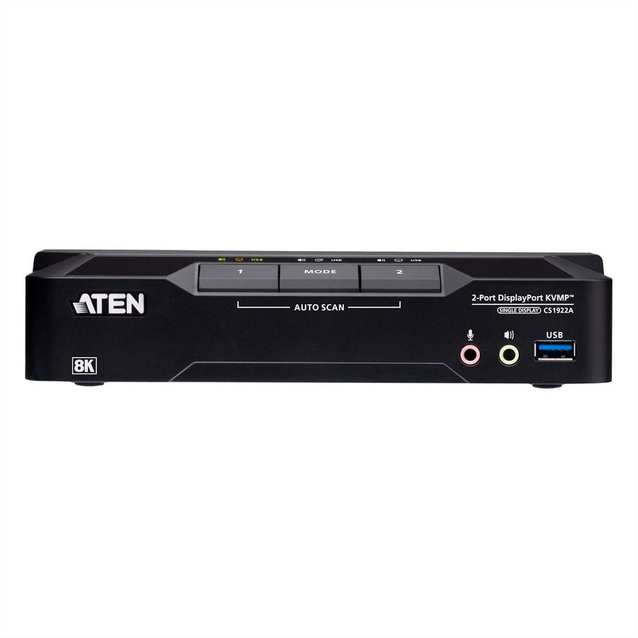 ATEN CS1922A 2-poorts USB 3.0 8K DisplayPort KVM-switch