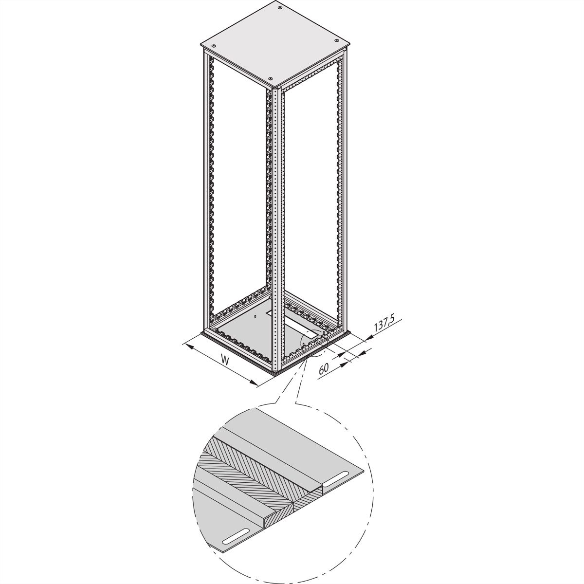 SCHROFF Varistar EMC-sokkelplaat voor kabeldoorvoer achter, glad, 600W 1000D