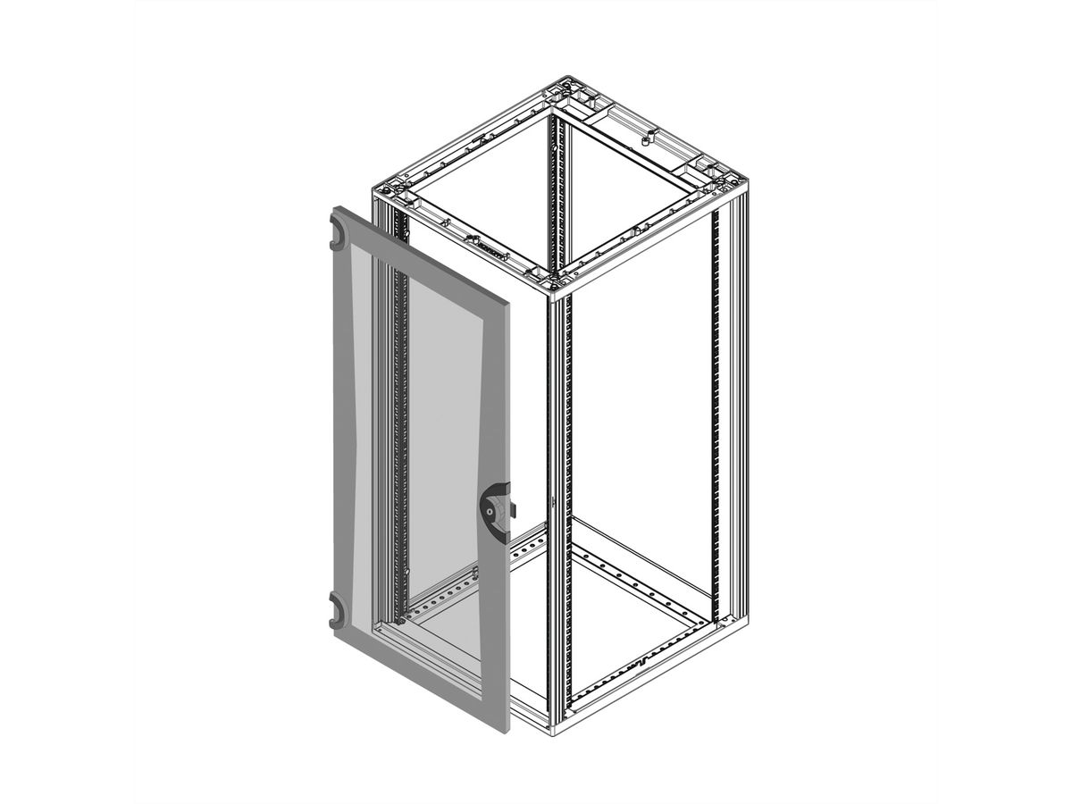DOOR GLAZ.ACRYL  9U  RAL7035