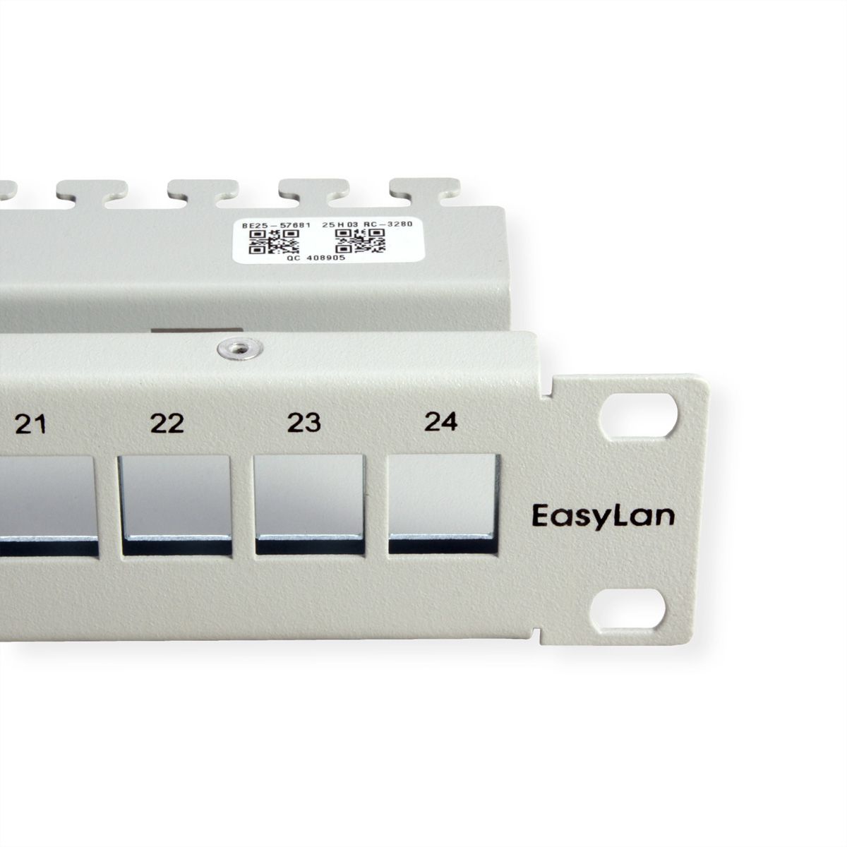 EasyLan preLink / fixLink paneel 19'' 1HE, 24x Keystone aansluitingen