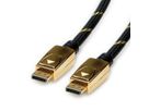 ROLINE GOLD DisplayPort Cable, DP-DP, M/M, 10 m