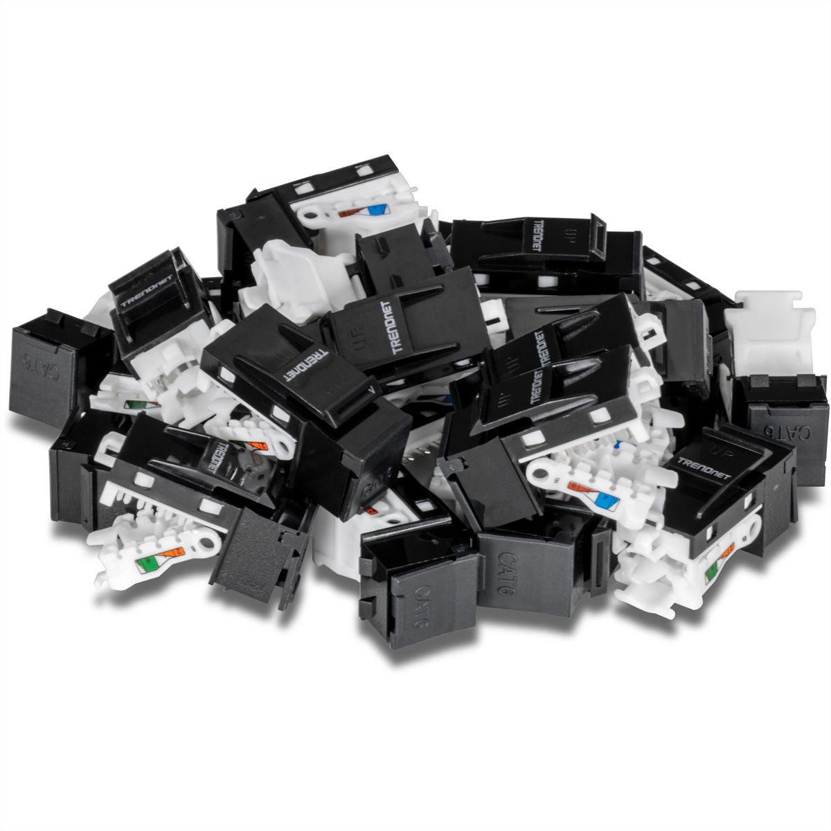 TRENDnet TC-K25C6BK Cat.6 RJ-45 Keystone, 25 stuks zwart, zwart