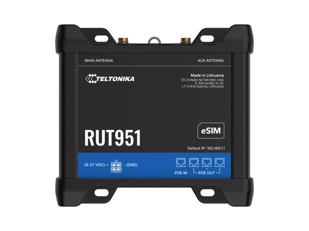TELTONIKA RUT951 LTE/4G Industrie Router PoE, mit Netzteil, RUT951B10K00