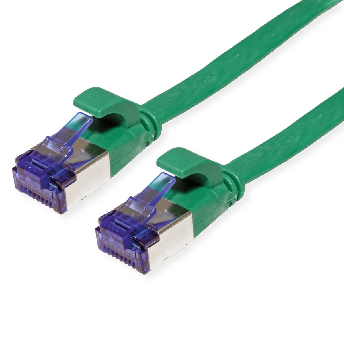 VALUE FTP Patch Cord, Cat.6A (Class EA), extra-flat, green, 5 m