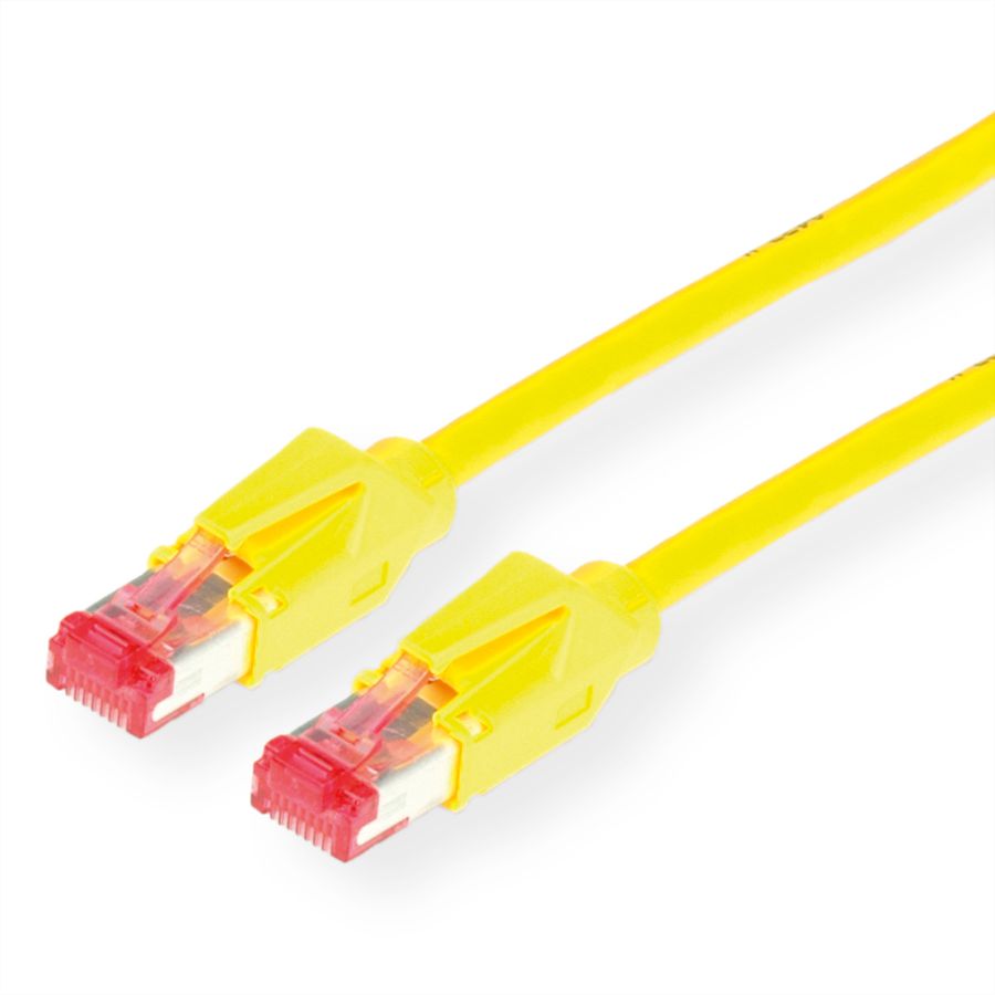 DÄTWYLER S/FTP Patchkabel Cat.6 (Class E), CU 7702 flex LS0H, Hirose TM21, geel, 15 m