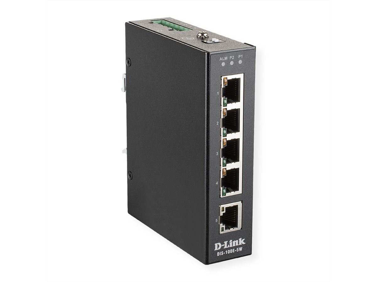 D-Link DIS-100E-5W industriële switch 5-poorts onbeheerd Layer2 Fast Ethernet
