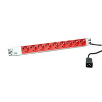 BACHMANN Stekkerdoos 19" 9x geaard C20 stekker, zilver