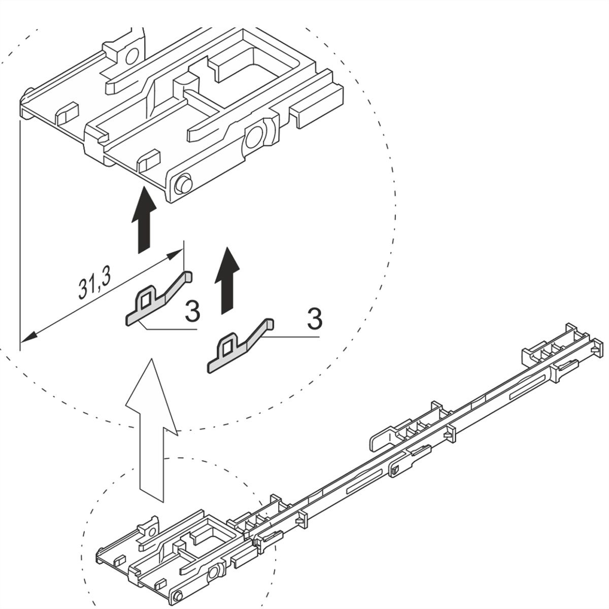 SCHROFF ESD Clip for Strut for AdvancedMC