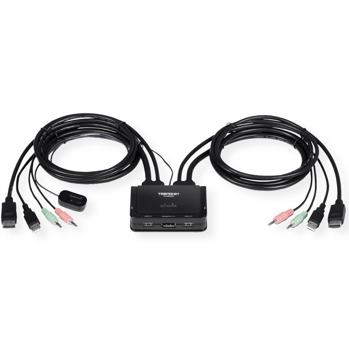 TRENDnet TK-220DPi KVM Switch, 2-poorts 4K DisplayPort