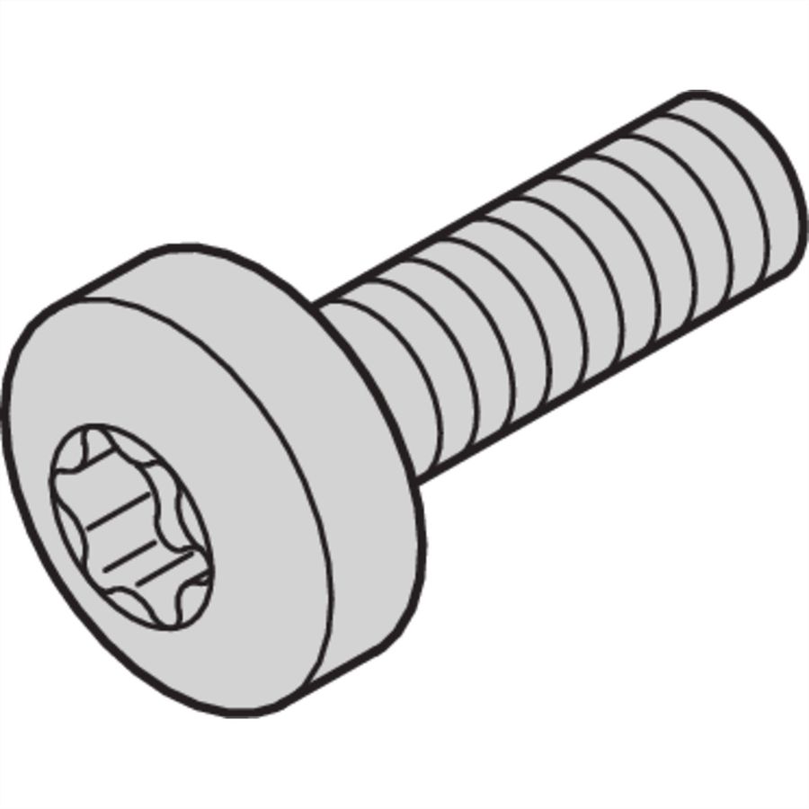SCHROFF Kruiskopschroef, Torx, staal vernikkeld, M2,5 x 16 mm