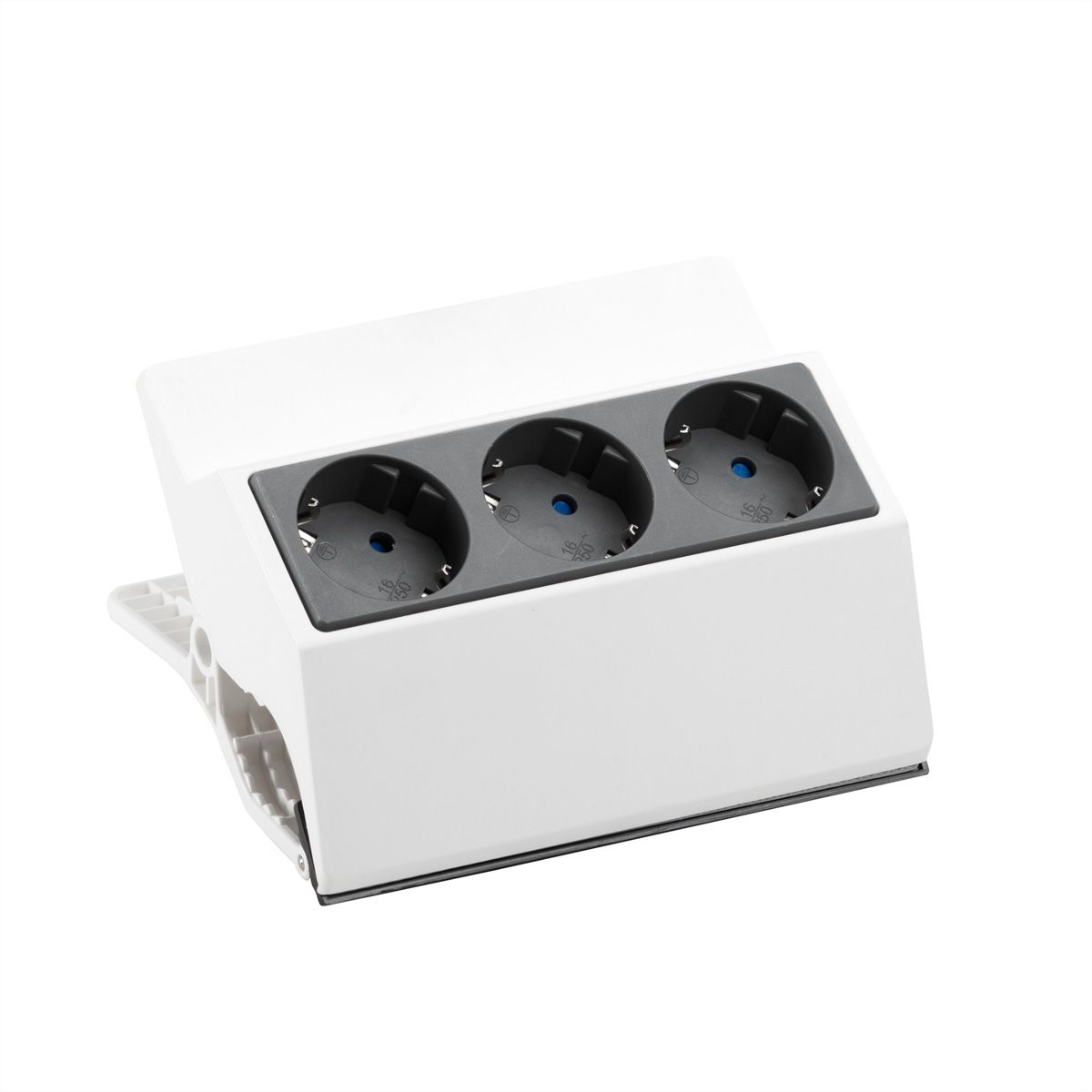 BACHMANN PEGGY "klem" stekkerdoos 3x geaard contact, wit, 3 m