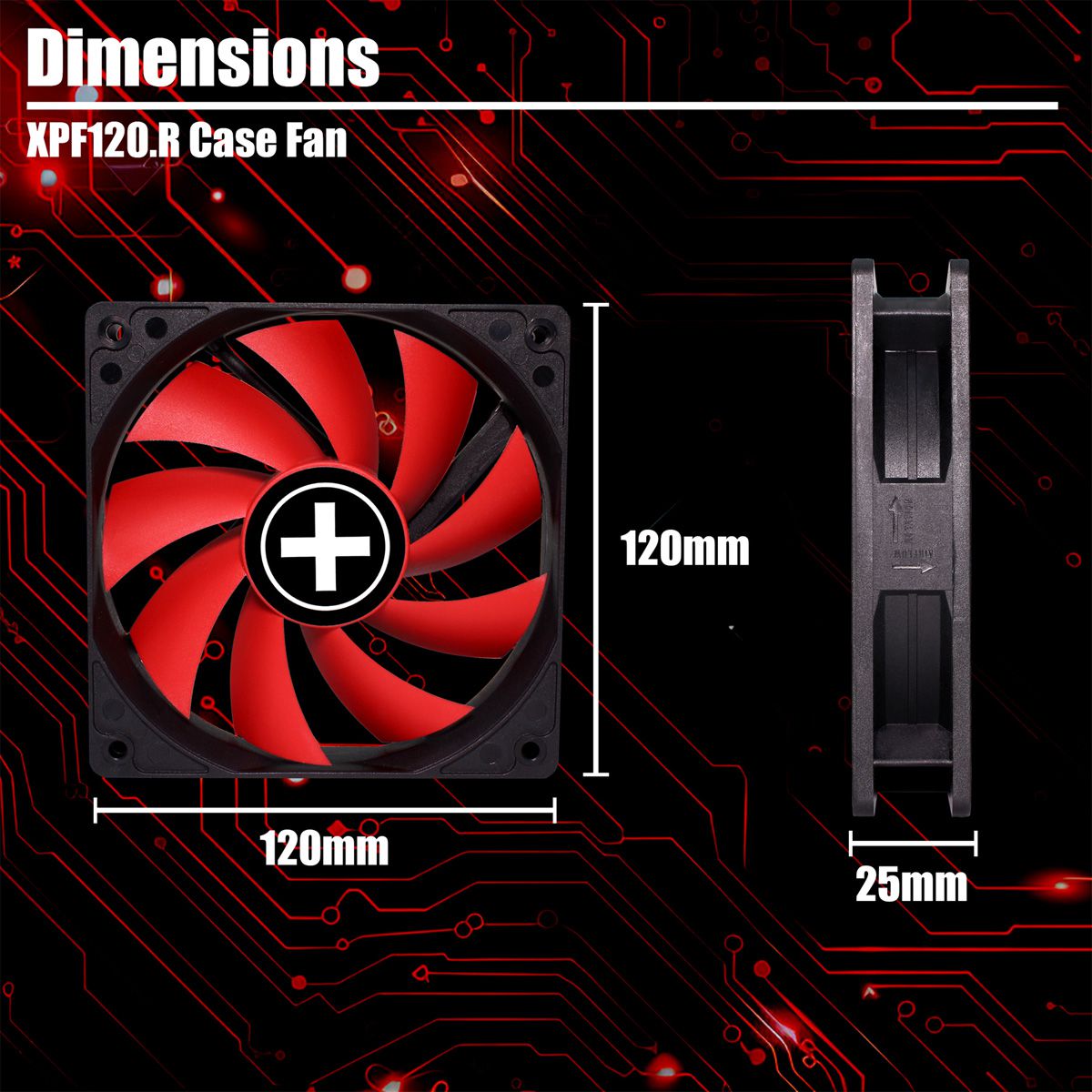 Xilence XPF120.R 120mm Performance Case Fan, 3PIN