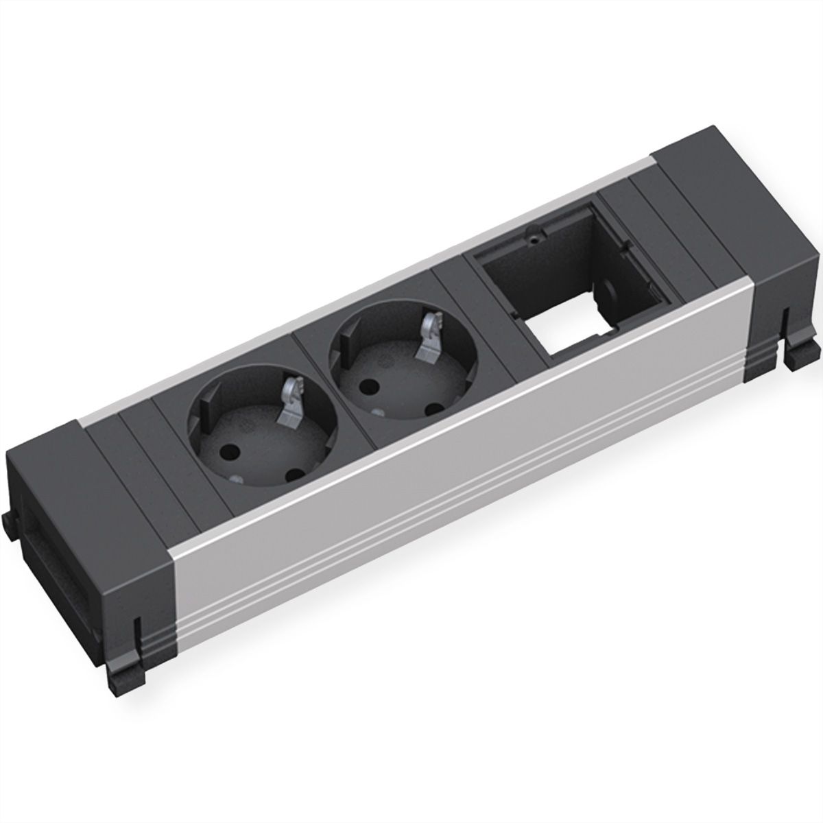 BACHMANN POWER FRAME Klein 2x Geaard stopcontact 1x ABD