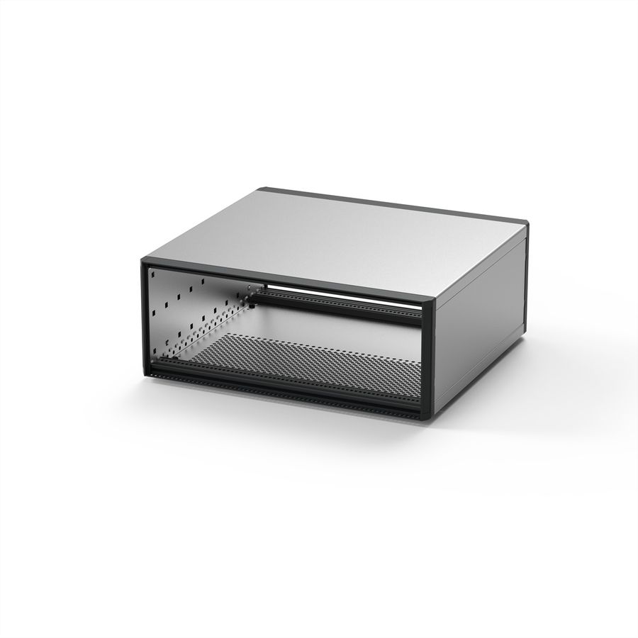 SCHROFF RatiopacPRO, Desktop Case, Retrofittable Shielding, Front Trim, 3 U, 63 HP, 315 mm