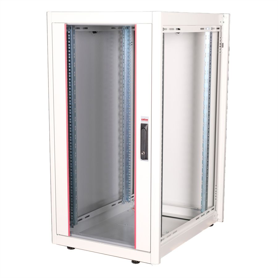 ROLINE 19-inch netwerkkast Basic 22 U, 600x800 BxD Glazen deur grijs