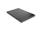 ROLINE 19-inch plank 1 U, instelbaar 700 mm diep 50 kg zwart