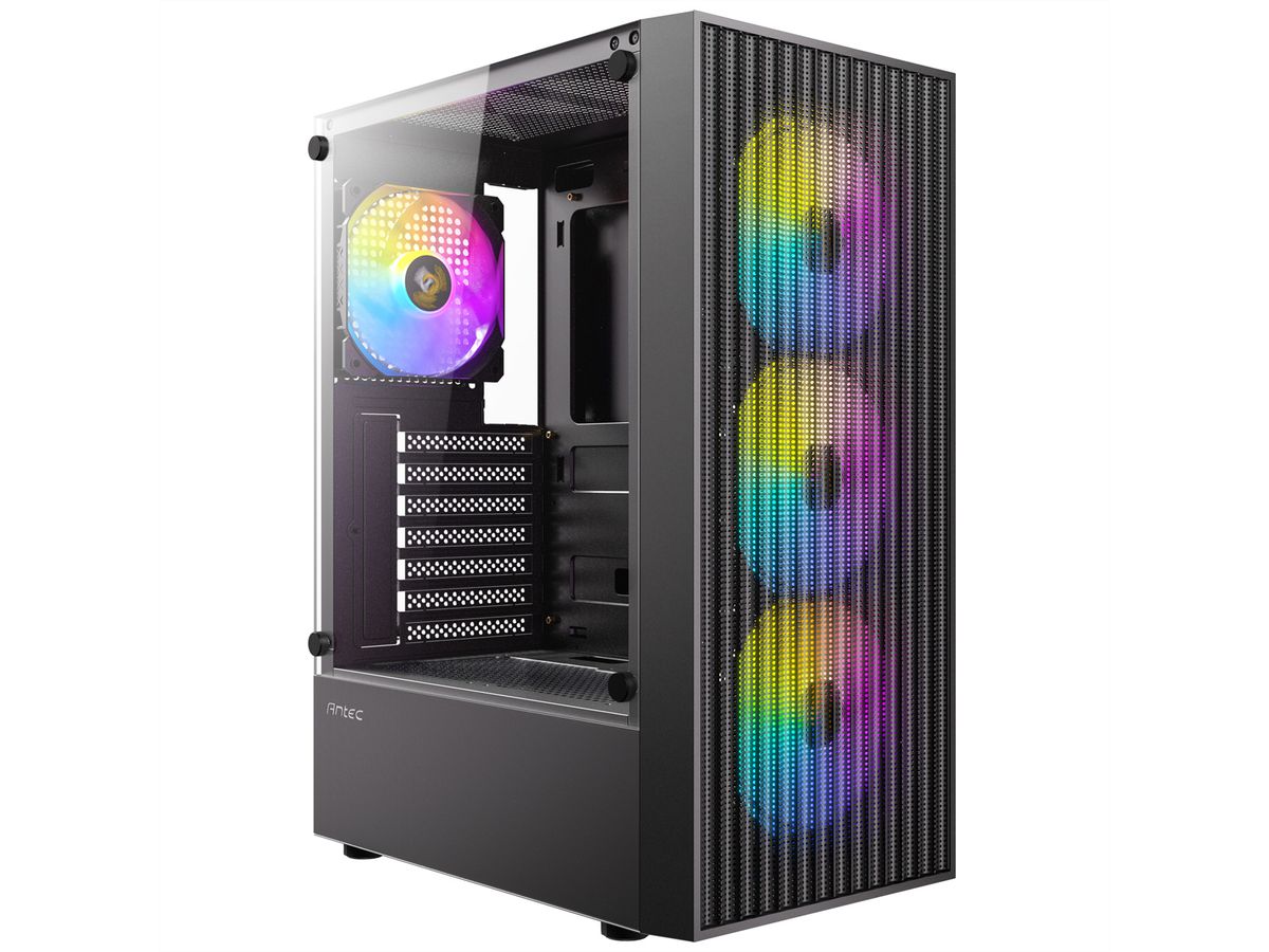 ANTEC AX27 RGB Elite PC case Midi Tower Gaming ATX, black