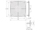 SCHROFF Protective Grille, Plastic, Snap-In