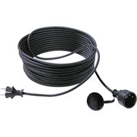 BACHMANN Extension 3G1,5mm² black, 1m, H07RR-F Rubber earthing contact, black, 10 m