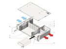 SCHROFF CPCI-systeem voor insteekbare voeding, horizontaal, 2 HE, 4 gleuven