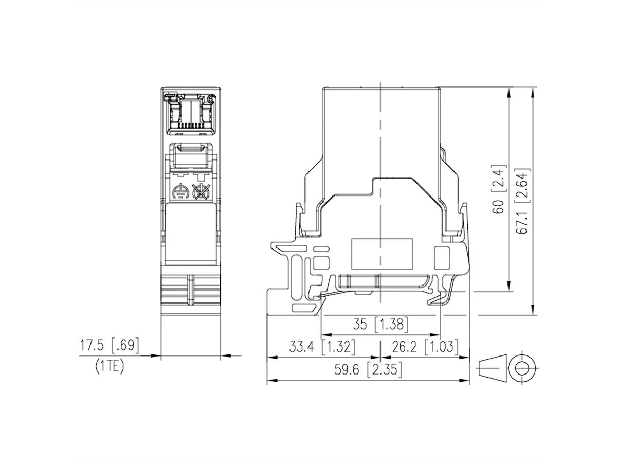 METZ CONNECT E-DAT Industrie TS35 koppelstuk inzetstuk