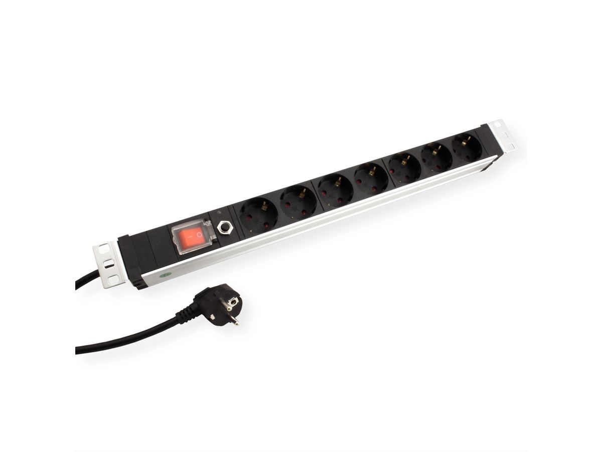 VALUE 19" PDU for Cabinets, 7x, 4000W, CEE 7/7 German Type Plug, 3 m