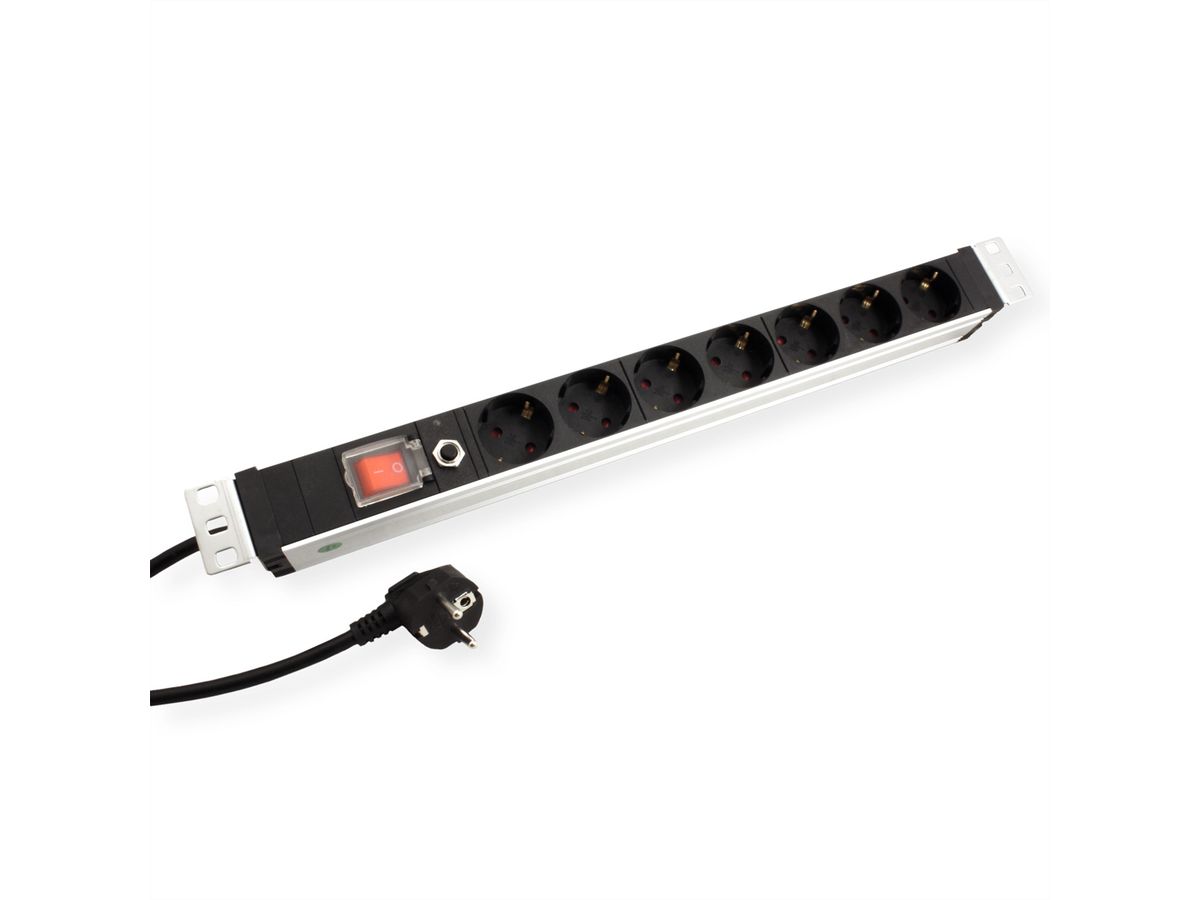 VALUE 19" PDU for Cabinets, 7x, 4000W, CEE 7/7 German Type, 3 m