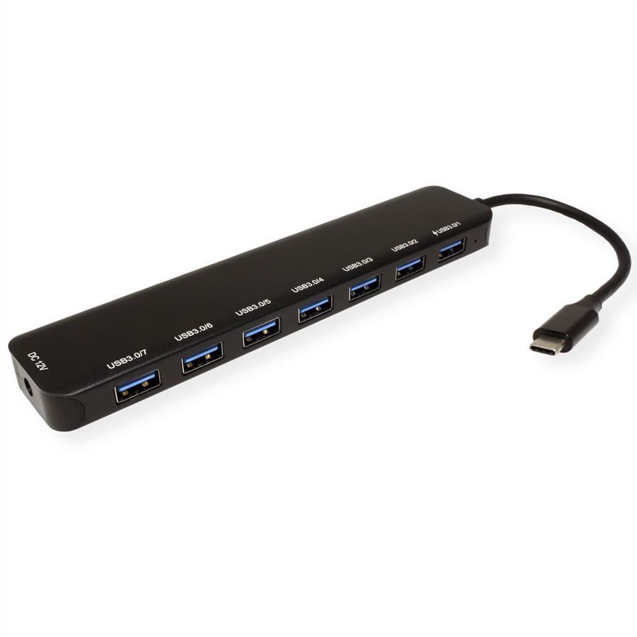 VALUE USB 3.2 Gen 1 Hub, 7 poorts, type C aansluitkabel