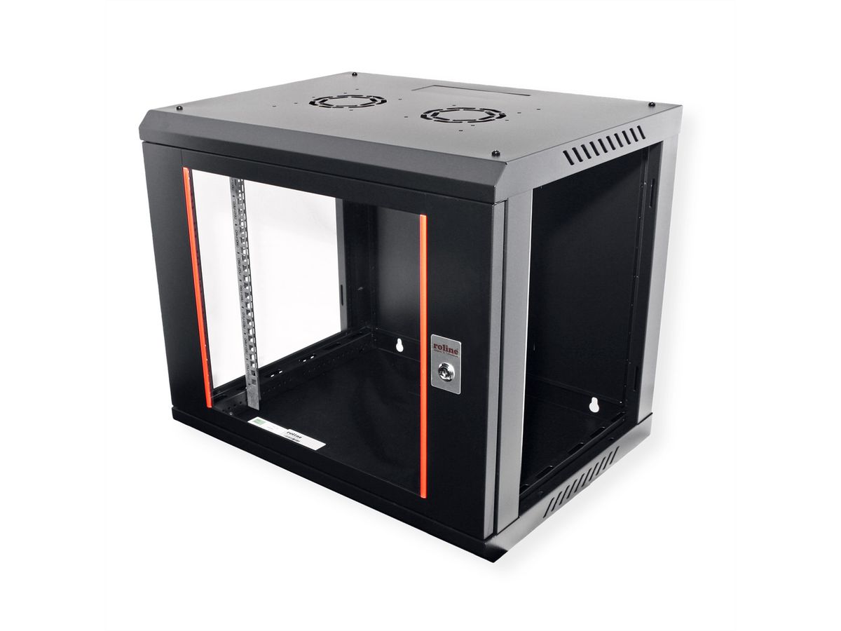 ROLINE 19-inch wandbehuizing Basic Plus 9U , 600x450 BxD zwart
